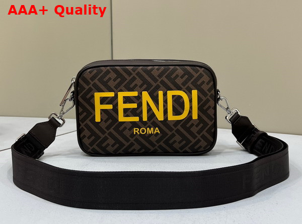 Fendi Camera Case Brown FF Fabric Bag Replica