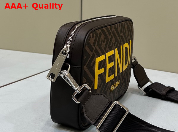 Fendi Camera Case Brown FF Fabric Bag Replica