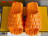 Fendi Cloud Slides Orange Rubber Slides Replica