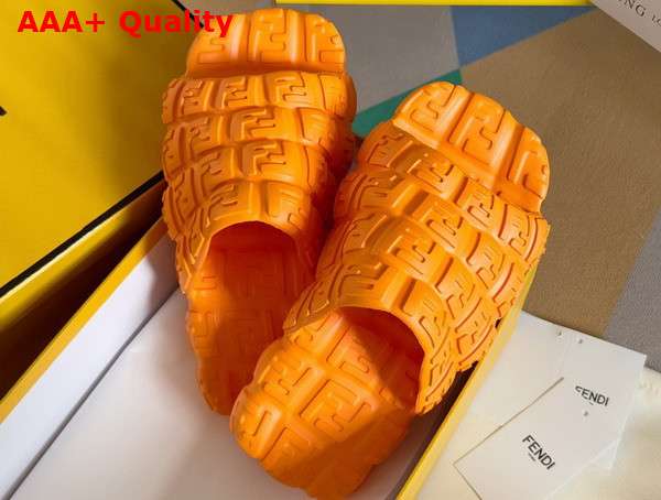 Fendi Cloud Slides Orange Rubber Slides Replica