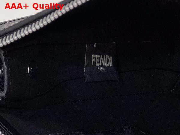 Fendi Clutch Pack Black FF Fabric Pouch Replica