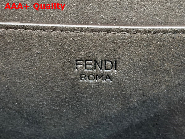 Fendi Cmon Medium Brown FF Jacquard Fabric and Leather Bag Replica