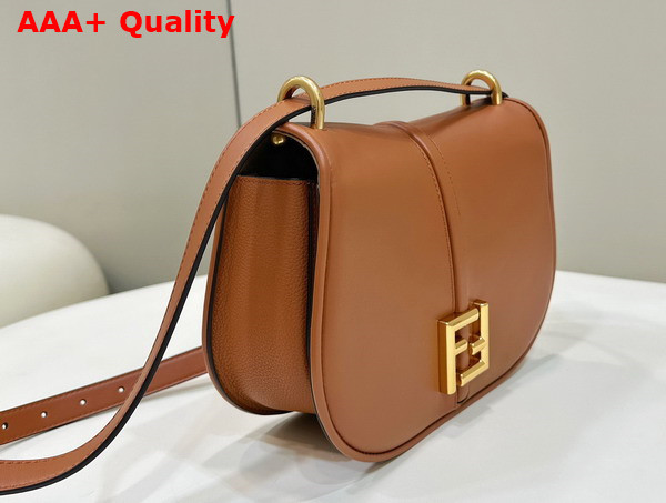 Fendi Cmon Medium Brown Leather Bag Replica