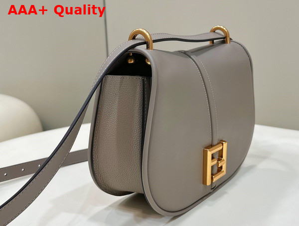 Fendi Cmon Medium Dove Grey Smooth Leather and Full Grain Leather Bag Replica