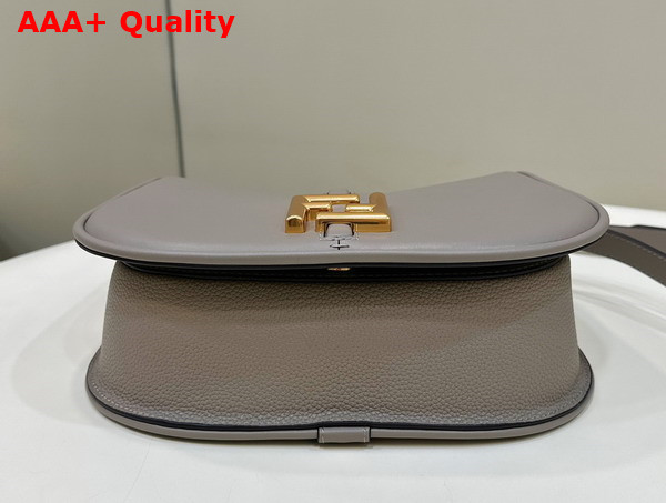 Fendi Cmon Medium Dove Grey Smooth Leather and Full Grain Leather Bag Replica