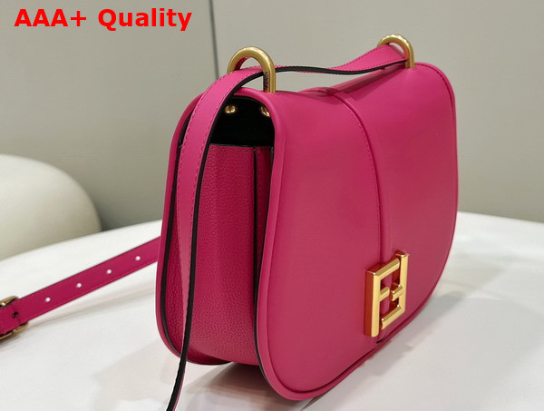 Fendi Cmon Medium Fuchsia Leather Bag Replica