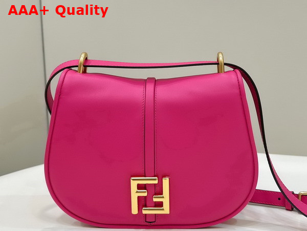 Fendi Cmon Medium Fuchsia Leather Bag Replica