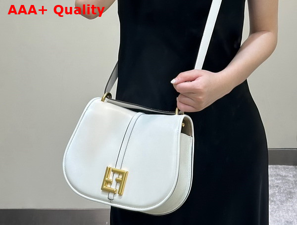 Fendi Cmon Medium White Leather Bag Replica