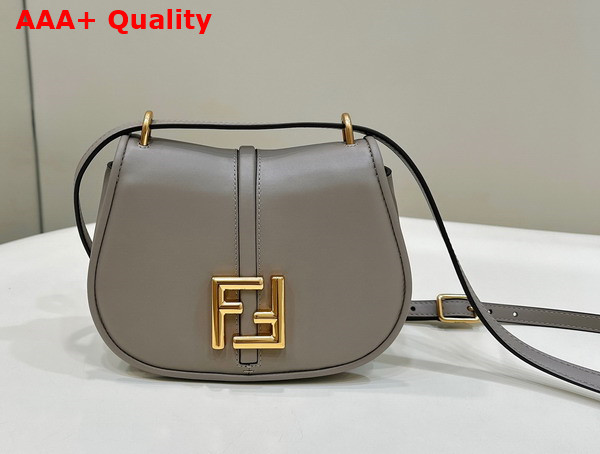 Fendi Cmon Small Dove Grey Smooth Leather and Full Grain Leather Bag Replica