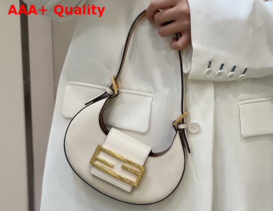 Fendi Cookie White Leather Mini Bag Replica