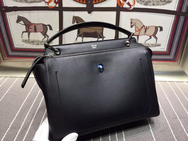 Fendi Dotcom Black Leather Handbag and Blue Clutch Bag for Sale