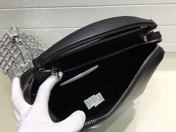 Fendi Dotcom Black Leather Handbag and Clutch Bag for Sale