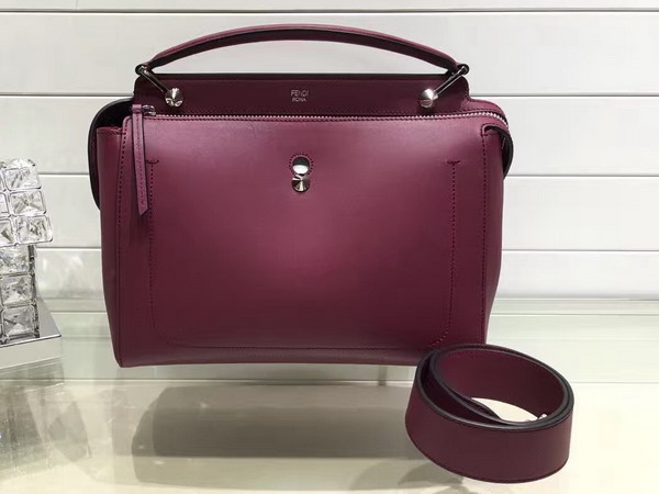 Fendi Dotcom Bordeaux Leather Handbag and White Clutch Bag for Sale