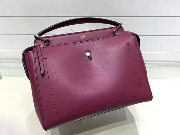 Fendi Dotcom Bordeaux Leather Handbag and White Clutch Bag for Sale