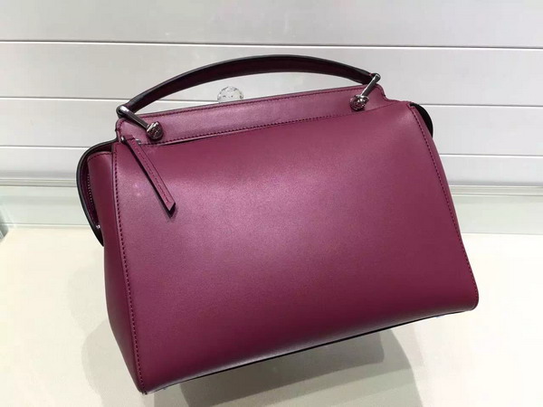 Fendi Dotcom Bordeaux Leather Handbag and White Clutch Bag for Sale