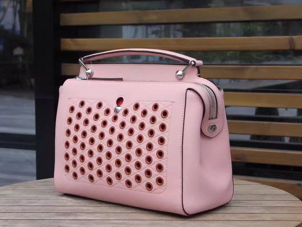 Fendi Dotcom Leather Satchel Bag in Pink for Sale