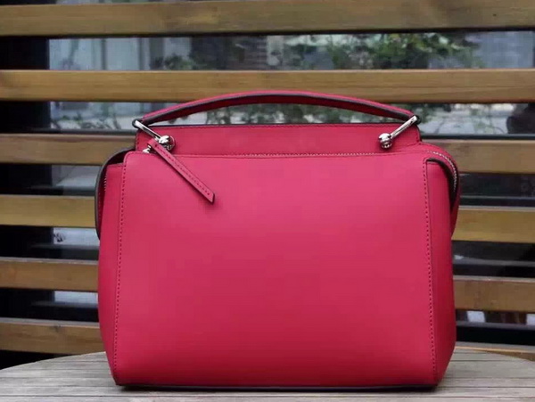 Fendi Dotcom Leather Satchel in Red for Sale