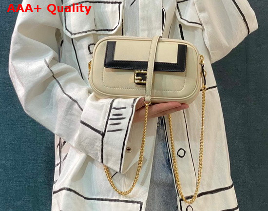 Fendi Easy 2 Baguette Bag in White Leather Replica