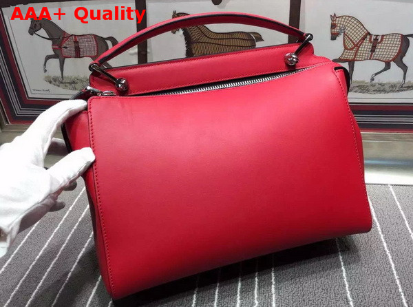 Fendi Fashion Show Dotcom Red Leather Handbag with Pink Clutch Bag for Sale