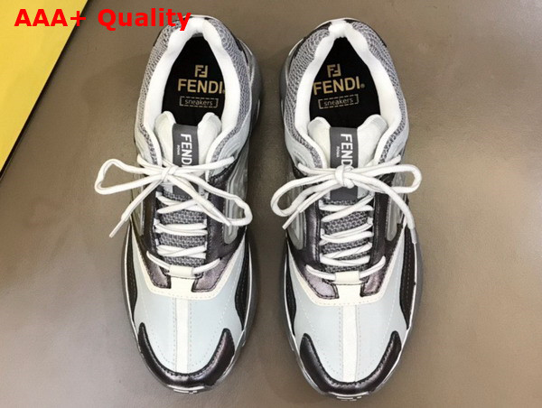 Fendi Faster Trainers Gray Nylon Low Tops Replica