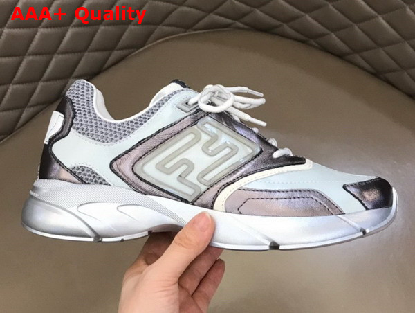 Fendi Faster Trainers Gray Nylon Low Tops Replica