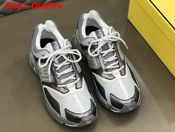 Fendi Faster Trainers Gray Nylon Low Tops Replica