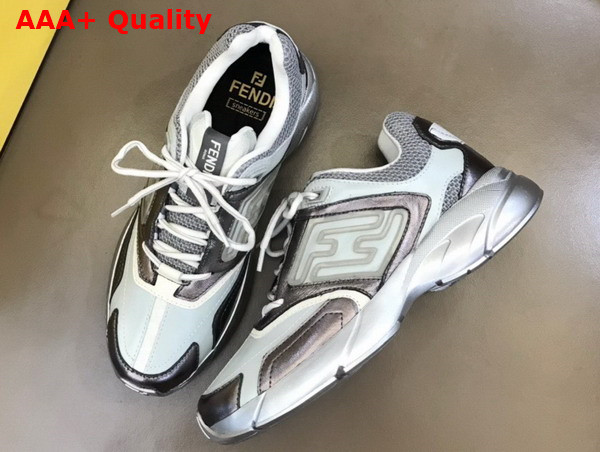 Fendi Faster Trainers Gray Nylon Low Tops Replica