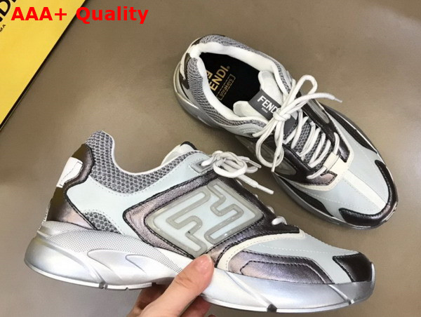 Fendi Faster Trainers Gray Nylon Low Tops Replica