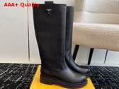 Fendi Filo Black Leather Boots Replica