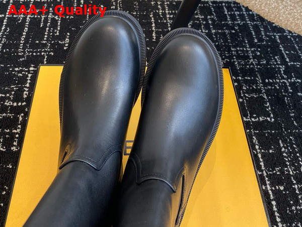 Fendi Filo Black Leather Boots Replica