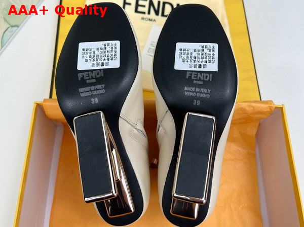 Fendi First High Heeled Boots in Beige Nubuck Leather Replica