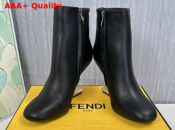 Fendi First High Heeled Boots in Black Nubuck Leather Replica