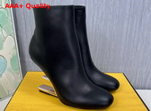 Fendi First High Heeled Boots in Black Nubuck Leather Replica