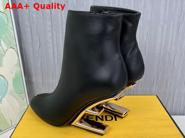 Fendi First High Heeled Boots in Black Nubuck Leather Replica