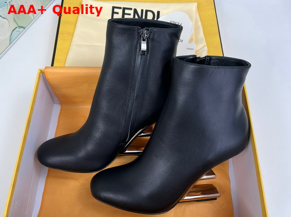 Fendi First High Heeled Boots in Black Nubuck Leather Replica