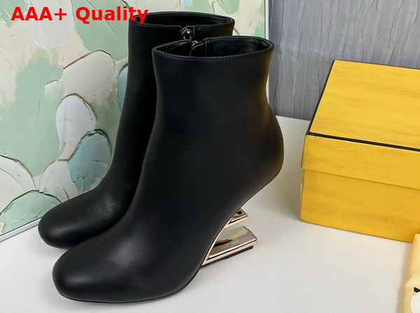 Fendi First High Heeled Boots in Black Nubuck Leather Replica