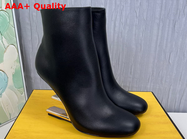 Fendi First High Heeled Boots in Black Nubuck Leather Replica