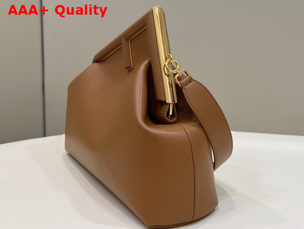 Fendi First Medium Bag in Brown Leather Replica