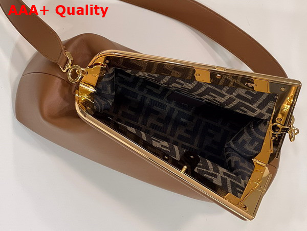 Fendi First Medium Bag in Brown Leather Replica