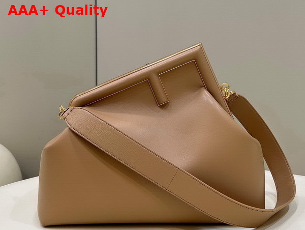 Fendi First Medium Beige Leather Bag Replica