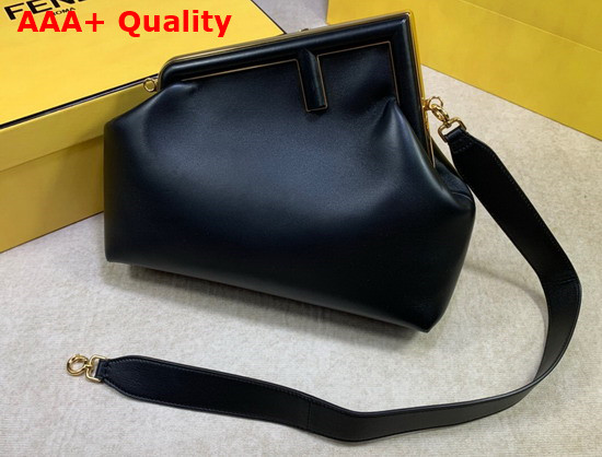 Fendi First Medium Black Leather Bag Replica