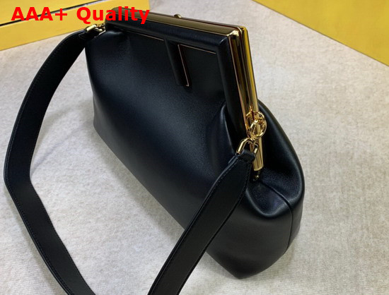 Fendi First Medium Black Leather Bag Replica