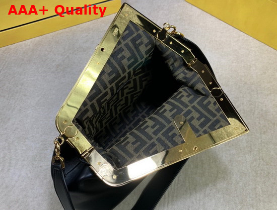 Fendi First Medium Black Leather Bag Replica