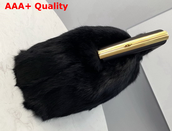 Fendi First Medium Black Mink Fur Bag Replica