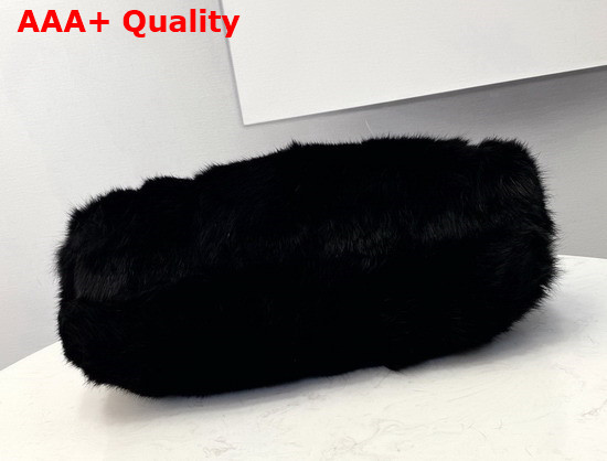 Fendi First Medium Black Mink Fur Bag Replica