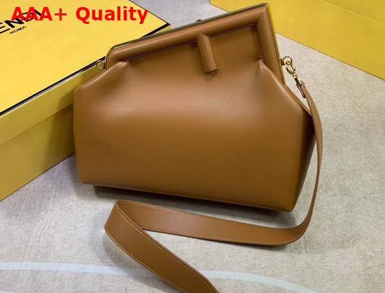 Fendi First Medium Brown Leather Bag Replica