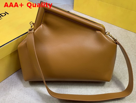 Fendi First Medium Brown Leather Bag Replica