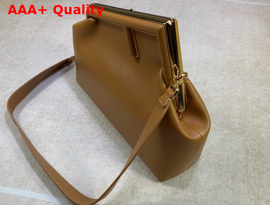 Fendi First Medium Brown Leather Bag Replica