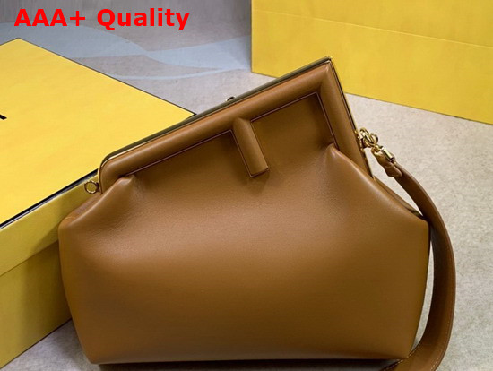 Fendi First Medium Brown Leather Bag Replica