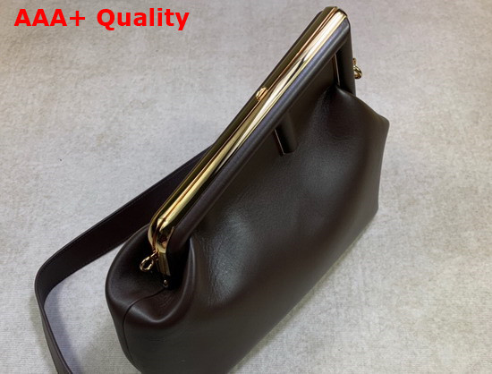 Fendi First Medium Dark Brown Leather Bag Replica